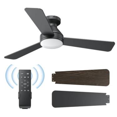 Imagem de Ventilador de teto DAHUICFL 42" Black LED Light Remote 6 Velocidades