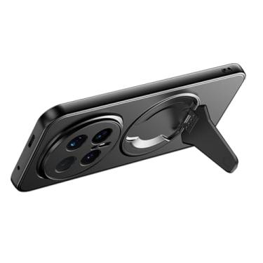 Imagem de FWYANZH Capa magnética para Honor Magic 8 Pro/8, suporte invisível, capa de proteção de lente completa, suporte fino, suporte à prova de choque, preto, 8Pro