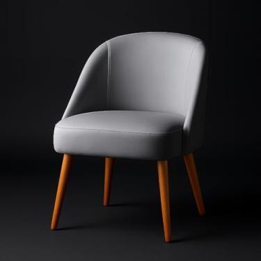 Imagem de Banqueta Poltrona Lua Grafite Recepção Atendimento Penteadeira Maquiagem (Grafite)