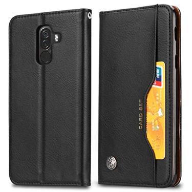 Imagem de Knead Skin Texture Horizontal Flip Leather Case for Xiaomi Pocophone F1, with Photo Frame & Holder & Card Slots & Wallet (Color : Black)