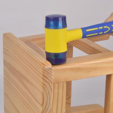 Imagem de Martelo de borracha de 25 mm martelo macio destacável de cabeça dupla para instalação de azulejos de porta e janela com alça longa