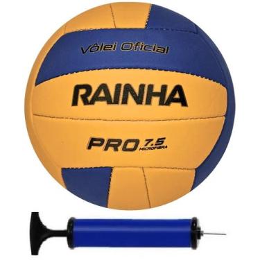 Imagem de Bola Rainha Volei 7.5 PRO Oficial + Bomba de ar