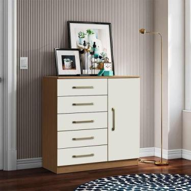 Imagem de Cômoda Quarto 1 Porta Sapateira 91cm Lanaluna A09 - D'rossi Atacama E 