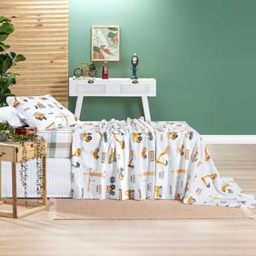 Imagem de Jogo de Cama Solteiro 200 Fios Infantil Estampado 03 Peças Tutti Kids Manny