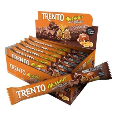 Imagem de Chocolate Trento Wafer Massimo Amendoim Com Caramelo 25g - Embalagem c