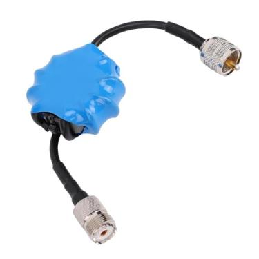 Imagem de PUSOKEI EM25 Balun de estrangulamento de ondas curtas, filtro de ruído RF de 1,8-30 MHz com conector PL-259 para SO-239, bloqueador de modo comum PEP de 100W para comunicação de antena de rádio amador