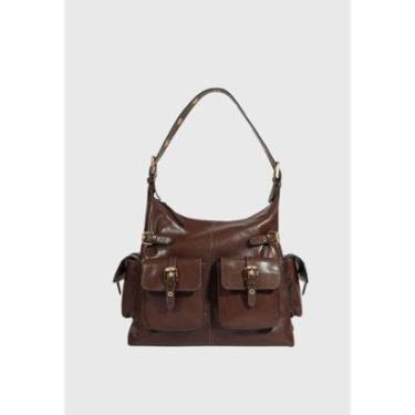 Imagem de Bolsa Grande Bea Couro Marrom Schutz-Feminino