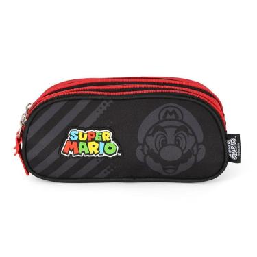 Imagem de Estojo Triplo Escolar Juvenil Super Mario Bros-Unissex