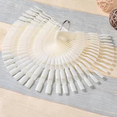 Imagem de Tabela de cores de esmalte de unha 150 cores, roda de textura de bambu com tons de nude natural, placa de exibição 3 em 1