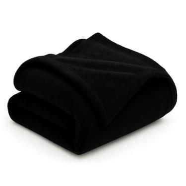 Imagem de Cobertor Manta Soft Microfibra Casal Queen 200x180cm – Manta Quente e Antialérgica Super Macia (Preto,Kit 2 Unidades)