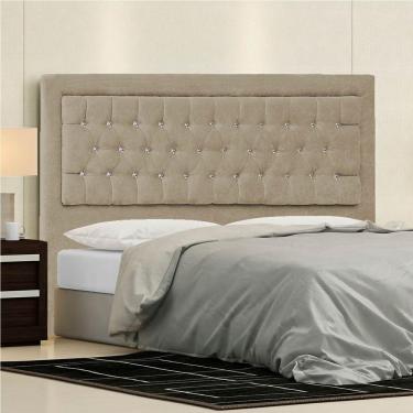 Imagem de Cabeceira Casal Iasi P04 140 Cm Suede Bege Tca 941