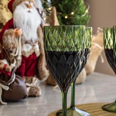 Imagem de Taça Vinho Plástico 330 ml Verde Glamour Plasútil