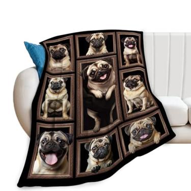 Imagem de Cobertor de buldogue francês, cobertor de buldogue, cobertores de flanela de lã para mulheres, homens, meninos, meninas, adultos, roupa de cama macia, presente para sofá-cama, escritório, decoração de