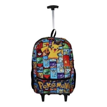 Imagem de Mochila Juvenil Pokemon Rodinhas Pikachu Escolar Menino Masc - ptrix