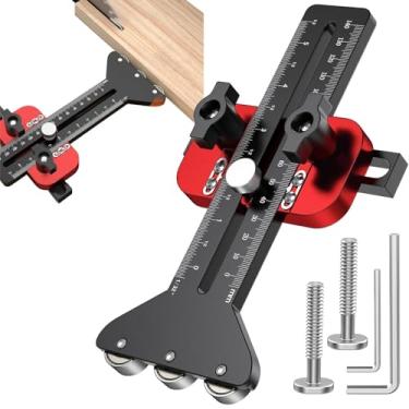 Imagem de Thin Rip Jig | Guia de planejador ajustável de liga de alumínio | Acessórios de serra de mesa para marcenaria, ferramenta de corte de cerca para ranhura em U de 9,5 cm x 9,5 cm