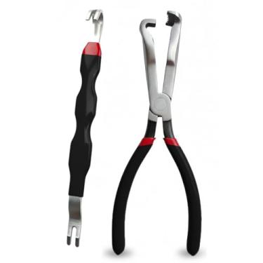 Imagem de Alicate de desconexão elétrica, ferramenta de remoção de separador de conector elétrico, ferramentas automotivas retas, alicate de conector elétrico para plugues estilo aba de pressão, carros