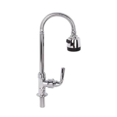 Imagem de Torneira de Cozinha Moderna, Cromada, Ducha Flexível, 55cm Altura, Material PP/ABS/Nylon, Acabamento Inox, para Pia