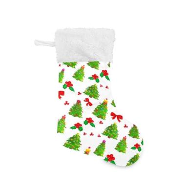 Imagem de GakkiGii Pacote com 2 meias de Natal para árvore de Natal, decoração de Natal grande para parede de árvore de lareira, 45 x 31 cm