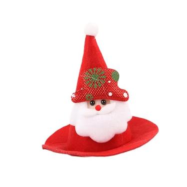 Imagem de Dualoai Chapéu de Papai Noel para Animais de Estimação, Chapéu de Papai Noel para Cães, Roupa para Animais de Estimação, Acessório de Cabeça Decorativo Leve, Style C