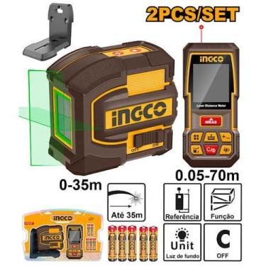 Imagem de Combo: Trena A Laser 70m E Nível A Laser 30m INGCO