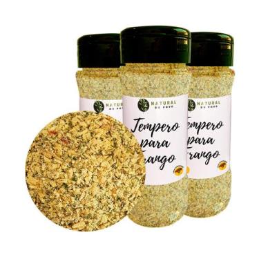 Imagem de Tempero Para Frango Qualidade Superior Premium Kit 3 Pote com Dosador 