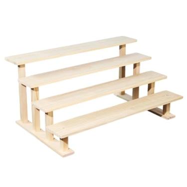 Imagem de IEUDNS Suporte de madeira para cupcakes, expositor, prateleira para doces, velas e artesanato, 4 Níveis 50cm