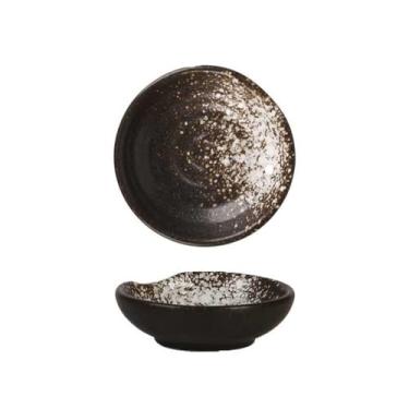 Imagem de Tigela para molho Pratos de cerâmica para molho, tigelas para soja e sushi, pratos aperitivo com borda irregular, acompanhamento