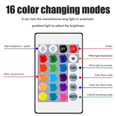 Imagem de Fafeicy Lâmpadas LED, Lâmpada Inteligente E14 Com Mudança de Cor, 16 Opções RGB, 450 Lúmens, Perfeita para Iluminação Doméstica