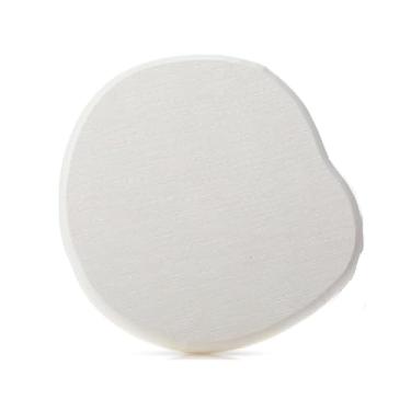 Imagem de Azhou Porta-copos absorventes de 10 cm com fundo de veludo, conjunto de 6 porta-copos irregulares brancos, porta-copos de pedra para bebidas, acessórios de mesa estéticos, decoração de casa, sala de