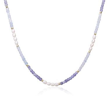 Imagem de EFHARIS Colares femininos com contas, fadas roxas, colares longos para mulheres, Zircônia cúbica, Zircônia cúbica