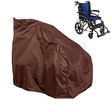 Imagem de YYBOES Capa para cadeira de rodas impermeável ao ar livre, 210D/420D Oxford pano capa protetora para cadeira de rodas elétrica, proteção de armazenamento de cadeira de rodas, proteção à prova d'água