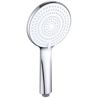 Imagem de YYBOES Chuveiro cabeça de chuveiro filtro de chuveiro elétrico cabeça de chuveiro chuveiro de alta pressão para aumentar a pressão preto e branco três seções galvanizado mão holdi