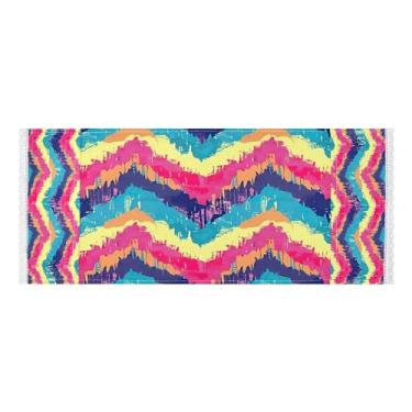 Imagem de Wassud Capas coloridas de lavadora e secadora em ziguezague, protetor de lavadora com sacos de armazenamento, capa de geladeira à prova de poeira com bolsos para lavanderia doméstica, cozinha, 120 x