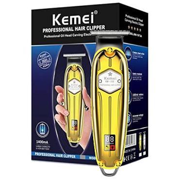 Imagem de Maquina De Cabelo Acabamento Pezinho Kemei Metal Km i5S Gold