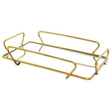 Imagem de Bandeja Any Dourada 10X20 Cm Desing Top Alta Qualidade