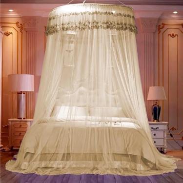 Imagem de Mosquiteiro de Teto Gigante sem Abertura Lateral para Cama Casal/Queen/King 2,8m x 9m(Bege)