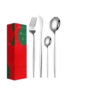 Imagem de 24 Conjunto De Talheres Aço Inoxidável 416 Prata(Prata（Natal）)