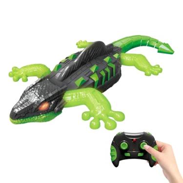 Imagem de Brinquedo de Lagartixa com Controle Remoto,Escalador Rastejante - Animal De Controle Remoto Para Parede Com Luz,Para Enchimento De Meia De Natal, Aniversário Infantil, Casa, Férias E Ar Livre