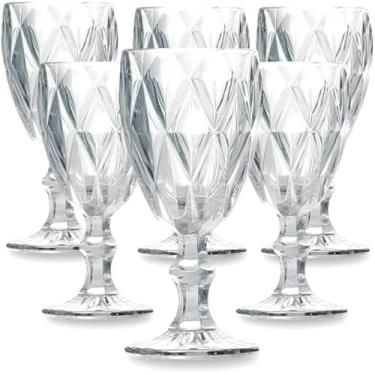 Imagem de Taca de vidro para beber bebidas e liquidos, translucida, leve e delicada, bonita