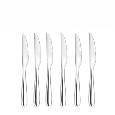 Imagem de Kit Jogo De Talheres Talher Em Inox 48 Peças Garfo Faca Serra Colher De Mesa E Colher De Sobremesa Faqueiro(APENAS 12 FACAS)