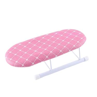 Imagem de YWJLQH Tábua de Passar Roupa Pequena com Capa Removível, Prática E Dobrável, Suporte Portátil para Passar Roupa em Casa E No Apartamento, Rosa