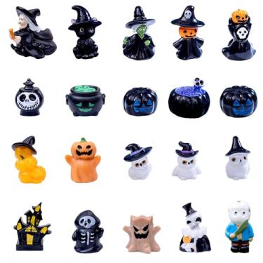Imagem de 97 peças de mini enfeites de estátua de resina, decorações de Halloween, presentes de Páscoa, adereços de micro paisagem, decoração de pátio, embelezamento de bonsai, paisagismo de casas