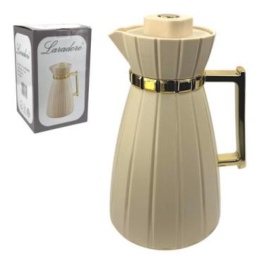 Imagem de Garrafa Térmica de Café Laradore Bela - Bege e Dourada 1L