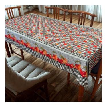 Imagem de Toalha de Mesa Retangular 6 Lugares Oxford – Toalha para Mesa de Jantar Fácil de Limpar Ideal para Cozinha Restaurante e Buffet (Modelo - 23)