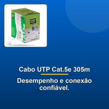 Imagem de Cabo Lan U-utp Cat.5e 305m Preto 100% Cobre