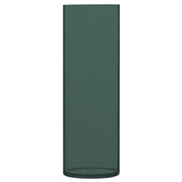 Imagem de JUZIHAI Vaso verde caçador para flores 9,9 cm x 30 cm cilindro de plástico moderno vaso de flores para centro de mesa de casamento decoração de casa