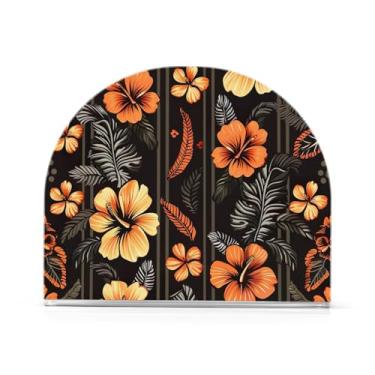 Imagem de Porta-guardanapos de jantar de flores tribais, porta-guardanapos acrílico para mesas, suporte de guardanapo vertical para jantar cozinha restaurante decoração de casa acessórios de bar