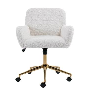 Imagem de Cadeira de escritório multifuncional ajustável com assento de rodas com suporte para encosto, cadeira ergonômica para computador, cadeira de jogos, giratória, confortável, cadeira de balanço para