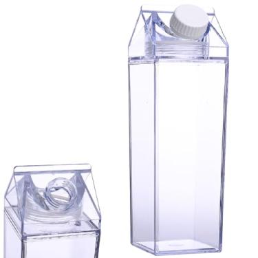 Imagem de 2 Garrafas em Acrílico 500ml Tampa Kit para Água Suco Leite