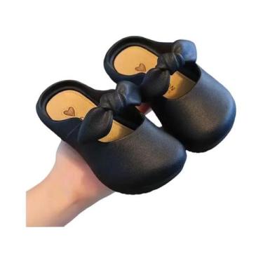 Imagem de Chinelos Fofos Para Meninas Com Laço Bao Toe, Calçados Planos Para Cri